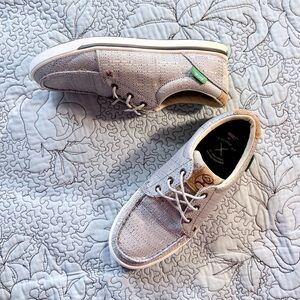 Twisted X Hooey Loper Gray Casual Moc Toe Lace Up Shoes Womens Size 8.5🧡